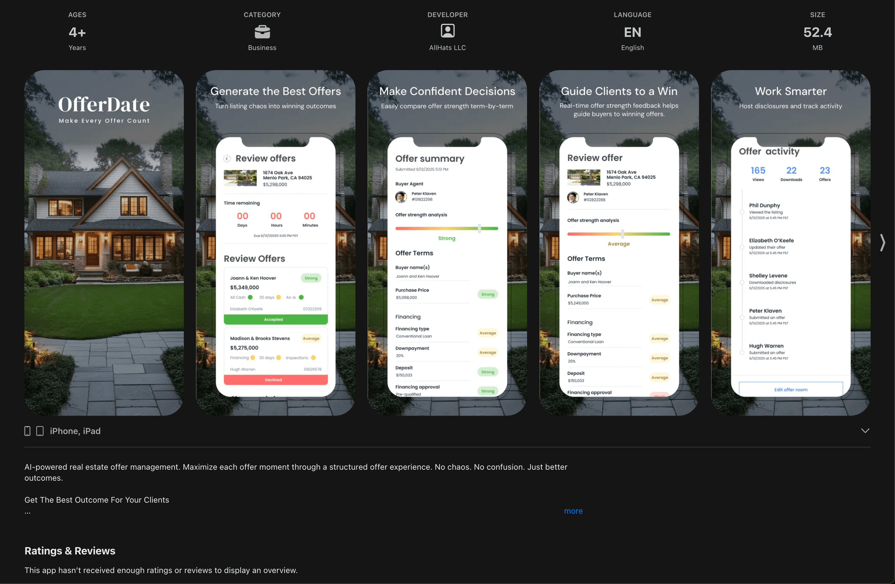 OfferDate — AI-Powered Real Estate Offer Management Platform